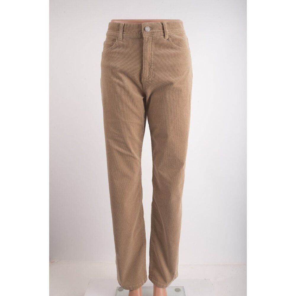 Massimo Dutti Womens Corduroy Pants US 2 EUR 34 Tan Brown Straight 5030/930 NWOT